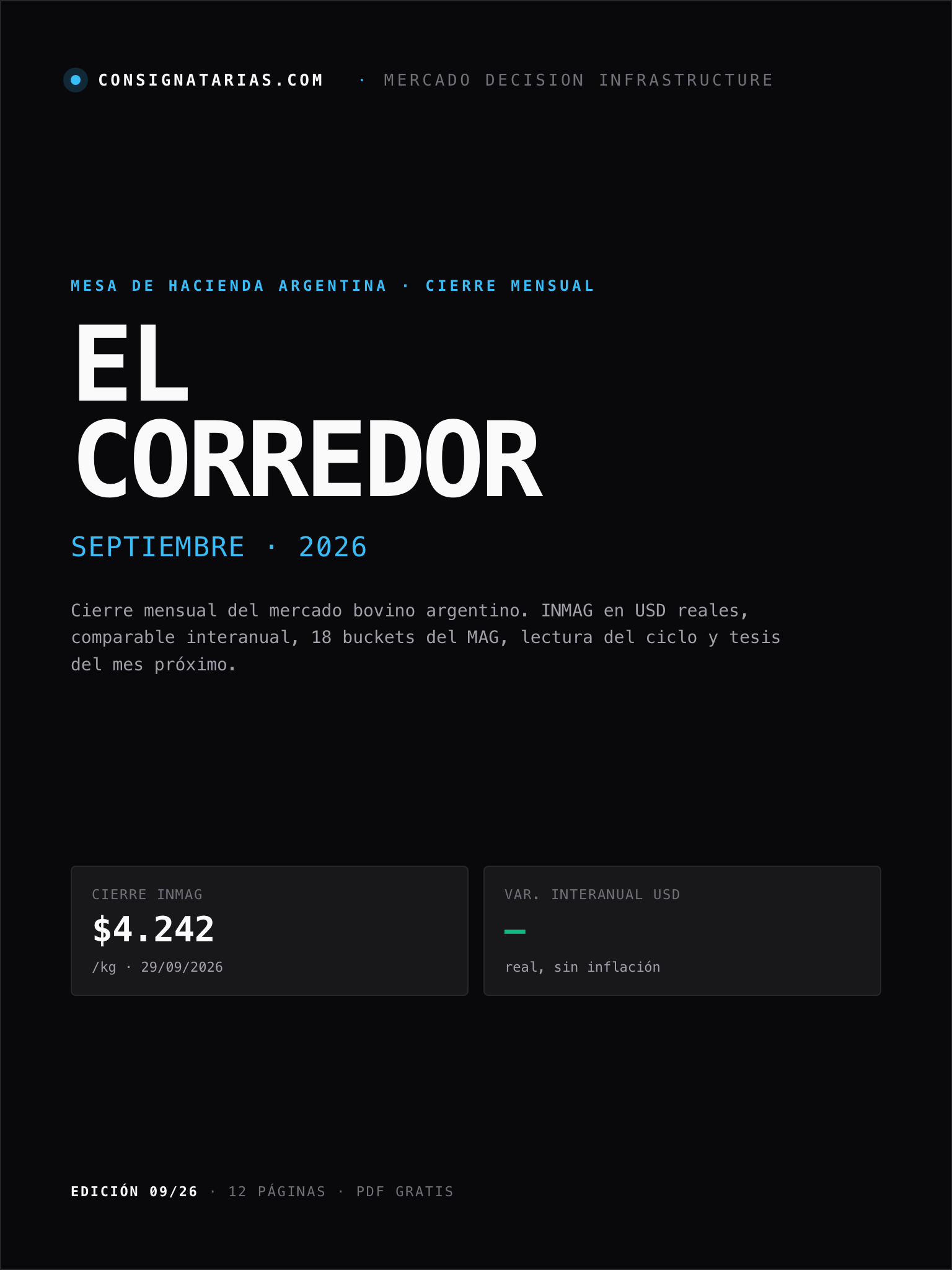 El Corredor — Septiembre · 2026